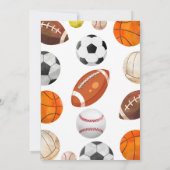 Toute Star Sport Invitation d'anniversaire (Dos)