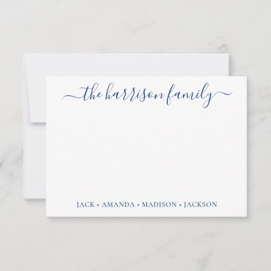 Toutes les cartes de notes de la famille de script (Devant)