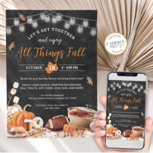 Toutes les choses Invitation de la fête d'automne