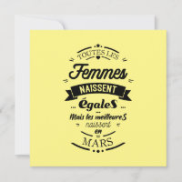 Toutes les femmes naissent égales - Mars