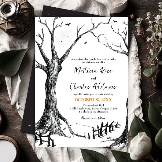 Toutes les hirondelles Halloween Faire-part de mar