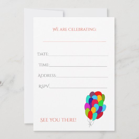 Toutes les invitations à l'événement (Dos)