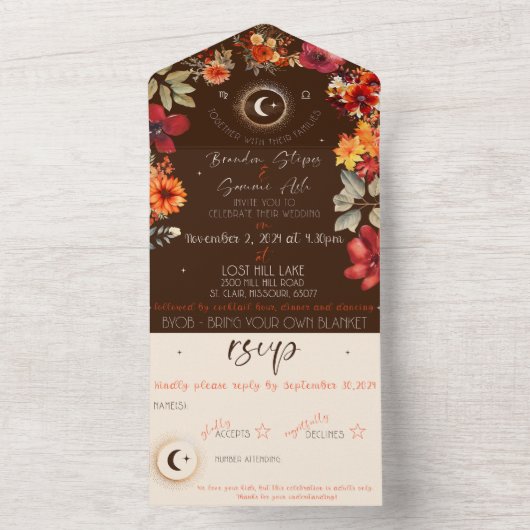 Toutes les invitations à un mariage (À l'intérieur)