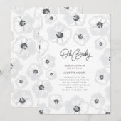 Toutes les invitations au Baby shower blanc (Devant / Derrière)