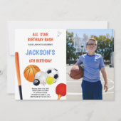 Toutes les invitations d'anniversaire de Star Spor (Devant)