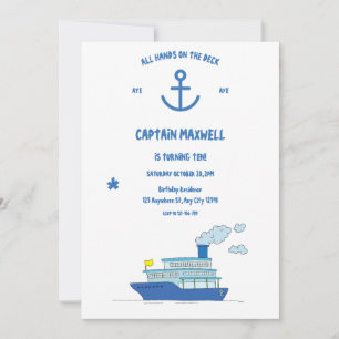 Toutes Les Mains Sur Le Pont Invitation Anniversai