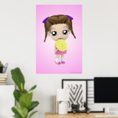 Toutes les miennes Chibi Girl Candy Poster (Bureau à domicile)
