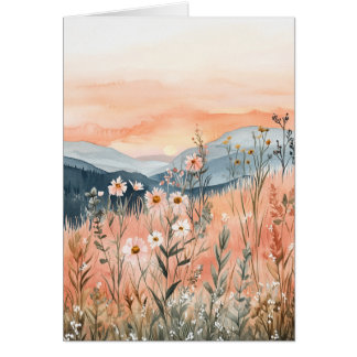 Toutes les Occasion Note Card Aquarelle Florale