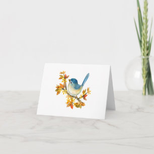 Toutes les occasions Carte de voeux pliée bleue au