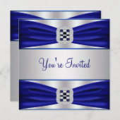 Toutes les occasions Cobalt Blue Party Invitation (Devant / Derrière)