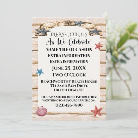 Toutes les Occasions Plage Invitation Version 3 (Debout devant)