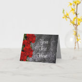 Toutes les occasions Red Rose Black Leather Carte  (Fleur jaune)