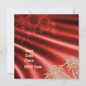 Toutes les Occasions Soie Rouge Bambou Invitation (Dos)