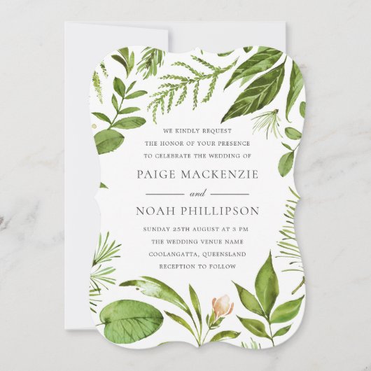 Toutes les saisons Faire-part de mariage de verdur (Devant)