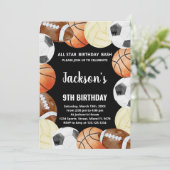 Toutes les Stars Sports Invitations d'anniversaire (Debout devant)