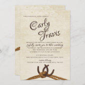 Touw en Hoefijzers Bruiloft Kaart (Voorkant / Achterkant)