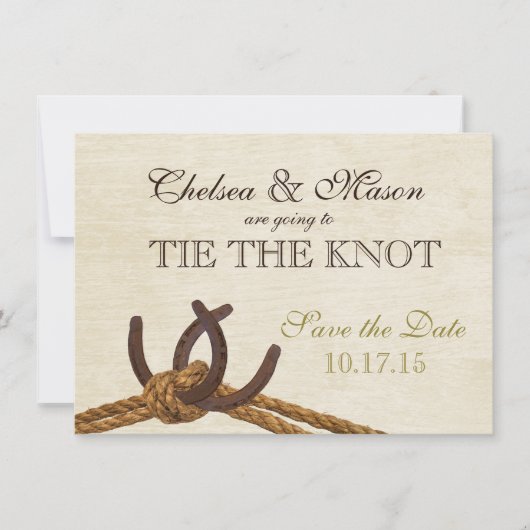 Touw en Hoefijzers Sla de datum op Save The Date (Voorkant)