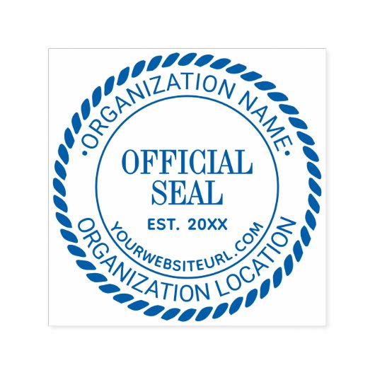 Touw Generiek Officiële Zegel Naam Locatie URL Opr Zelfinktende Stempel (Design)