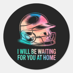 Touw Ik zal op je wachten thuis Grappige zachte Ronde Sticker