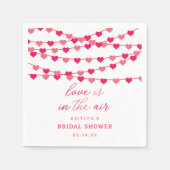 Touw met hartjes bruiloft servet (Voorkant)