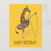 Touw Springende Giraffe Briefkaart (Voorkant)