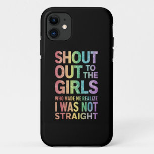 Touw Uit Naar De Meisjes Gay Pride Regenboog Vlag  iPhone 11 Hoesje