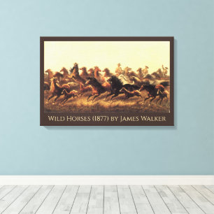 Touwen van Wilde Paarden door James Walker Canvas Afdruk