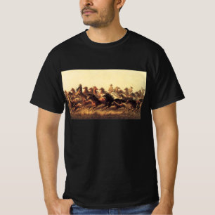 Touwen van wilde paarden door James Walker T-shirt