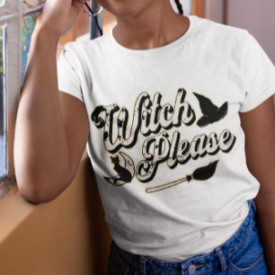 Tovenaar alsjeblieft Grappig Halloween citaat T-shirt