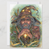 Tovenaar Art Kaart Forest Fantasy Magic Uil (Voorkant)