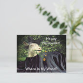Tovenaar Halloween Goat Briefkaart (Staand voorkant)