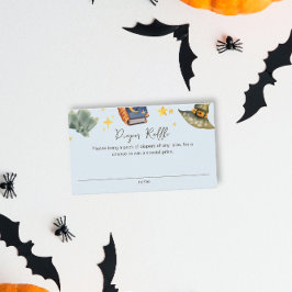 Tovenaar Halloween Jongen Luier Raffle Baby shower Informatiekaartje