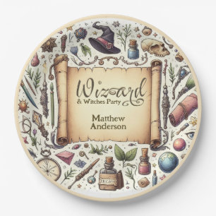 Tovenaar Heksen Party Magische Wands Petten Papieren Bordje