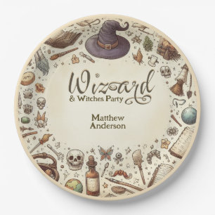 Tovenaar Heksen Party Magische Wands Petten Papieren Bordje