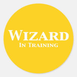 Tovenaar in de Geschenken van de Opleiding Ronde Sticker