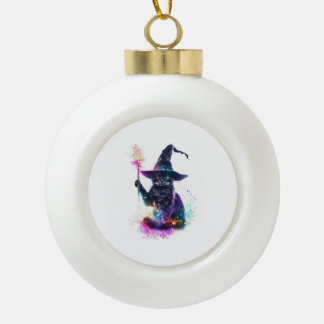 Tovenaar Kat Magie Keramische Bal Ornament