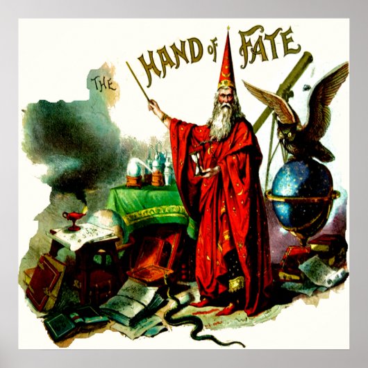 tovenaar Merlin Fate Litho Label Art Poster (Voorkant)