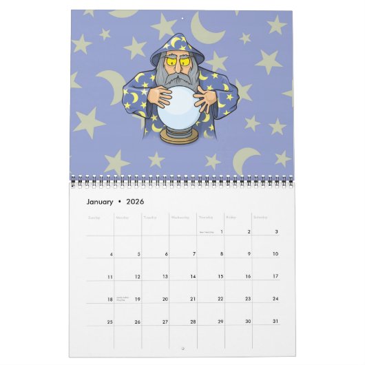Tovenaar met Ball Kalender (Jan 2026)