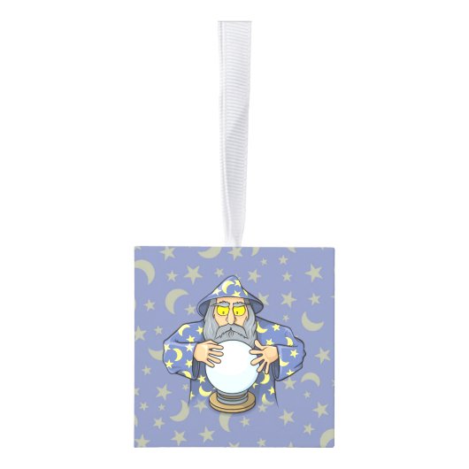 Tovenaar met Ball Kubus Ornament (Rechts)