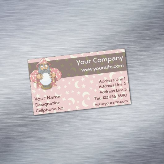 Tovenaar met Ball Magnetisch Visitekaartje (Voorbeeld)