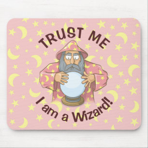 Tovenaar met de Oude Tovenaar van de Ball met blau Muismat