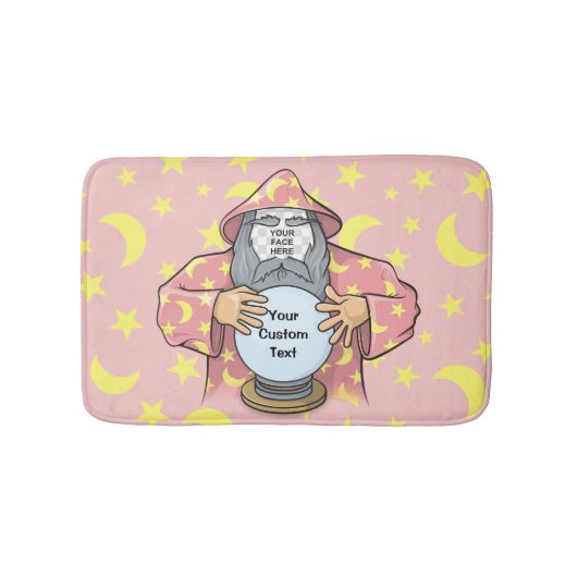 Tovenaar met uw gezicht badmat (Voorkant)