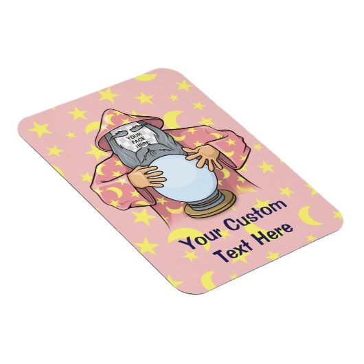 Tovenaar met uw gezicht magneet (Rechterzijde)