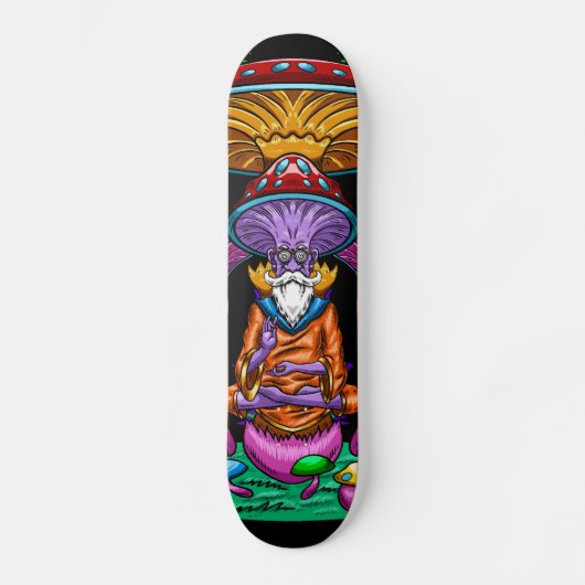 Tovenaar paddenstoel hoofd skateboard (Voorkant)
