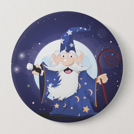 Tovenaar Ronde Button 4,0 Cm (Voorkant)