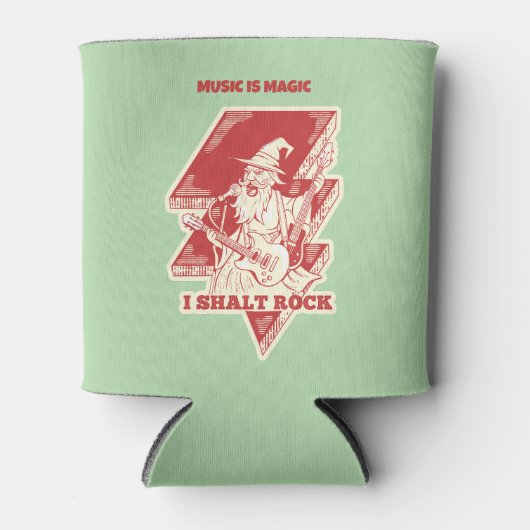 Tovenaar speelt gitaar blikjeskoeler (Voorkant)