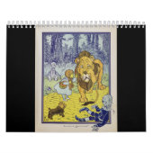 Tovenaar van de laffe Lion Oz Book Page Kalender (Hoes)
