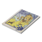 Tovenaar van de laffe Lion Oz Book Page Notitieblok (Gedraaid)
