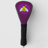 Tovenaar van de Magische Bee Halloween Paars en Bl Golfheadcover (Voorkant)