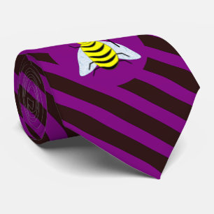 Tovenaar van de Magische Bee Halloween Paars en Bl Stropdas